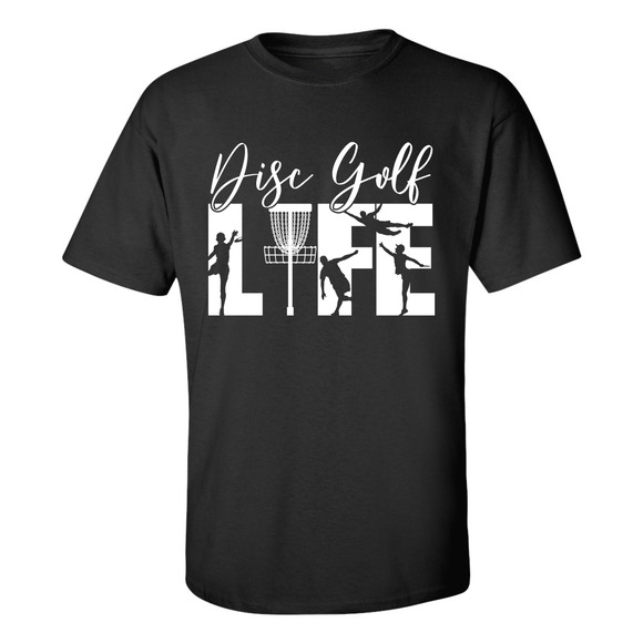 Disc Golf T Shirt DISCGOLF LIFE Discgolfer Discgolfing Shirt - Picture 1 of 16
